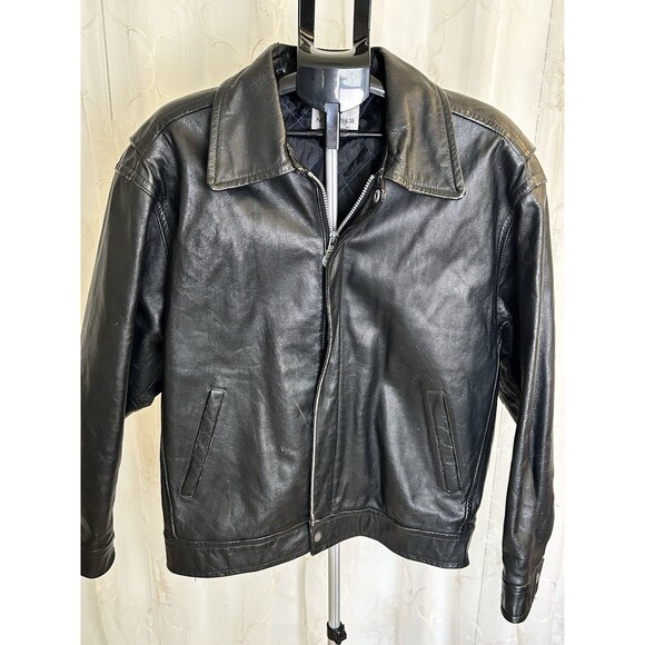 Vintage 90s Pepsi Nothing Else Is A Pepsi Genuine Leather Bomber Jacket Size M